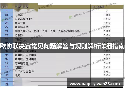欧协联决赛常见问题解答与规则解析详细指南